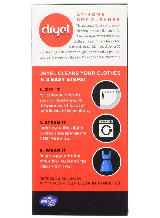 Dryel At-Home BONUS Dry Cleaner Refill Kit with Extra 2 Cloths, Includes Dry Cleaning Cloths - 8 Load Capacity - Image 2