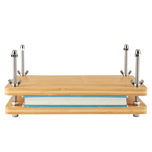 pamctry Bamboo Wooden Book Press for Bookbinding Portable Bookbinding Machine and Book Press 116 x 79 inches - Image 1