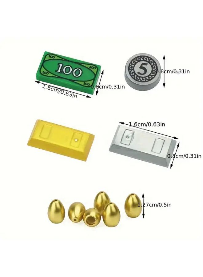Silver Building Blocks Set 100 Pcs Treasure Gem Coin Bricks Educational Toy - Image 5