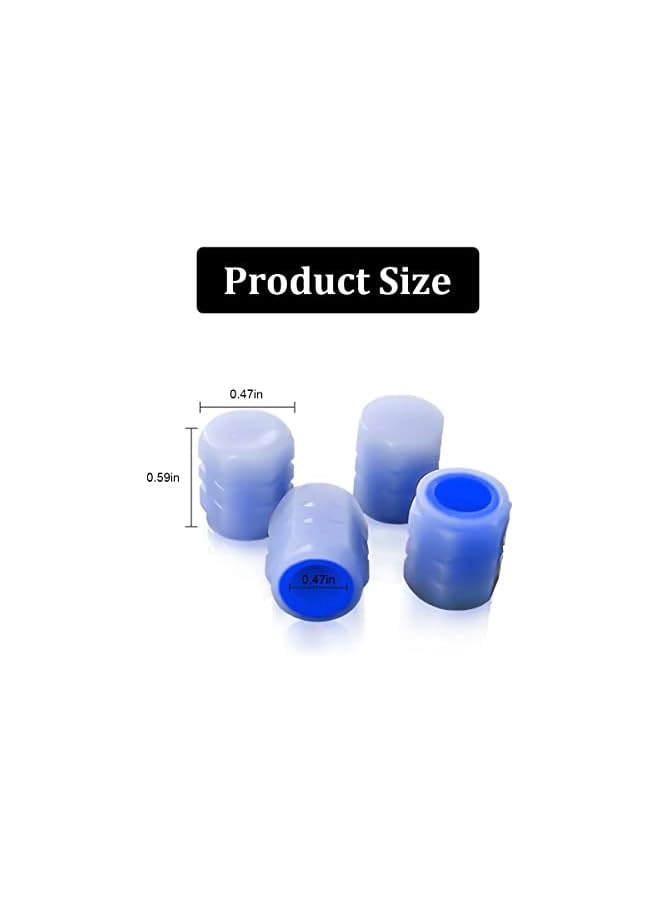 jaexest Luminous Tire Valve Stem Caps for Car, 12PCS Fluorescent Glow in The Dark Air Caps Cover, Illuminated Corrosion Resistant Tire Pressure Caps, Universal for Car, Truck, SUV, Motorcycles, Bike (Blue) - Image 2