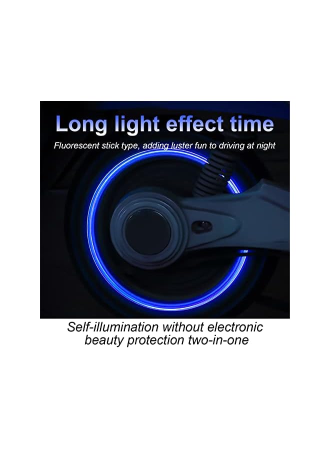 jaexest Luminous Tire Valve Stem Caps for Car, 12PCS Fluorescent Glow in The Dark Air Caps Cover, Illuminated Corrosion Resistant Tire Pressure Caps, Universal for Car, Truck, SUV, Motorcycles, Bike (Blue) - Image 4