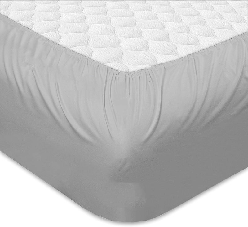 Cottingon 4 Pc Twin Extra Long Sheets for Dorm Bedding, 100% Egyptian Cotton, Specially Designed for College Room Beds, Pocket fits 10-15 inches Deep Mattress, Twin XL 39"x80", Light Grey Solid - Image 3