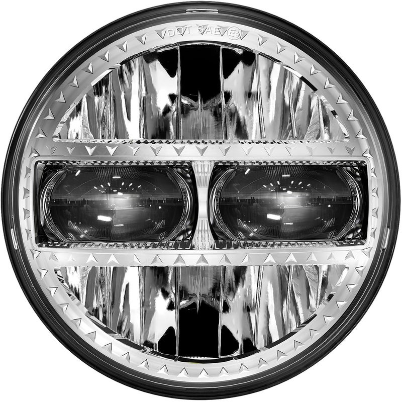 AUDEXEN 575 Inch Led Headlight 55W 534 Round Headlight Compatible with Harley Dyna Sportster Street Bob Softail Iron 883 Street Rod Deuce Custom Super Wide Glide Motorcycle Chrome - Image 2