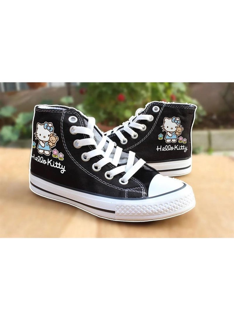 Touz Moda Hello Kitty & Friends Printed Black Canvas Shoes
