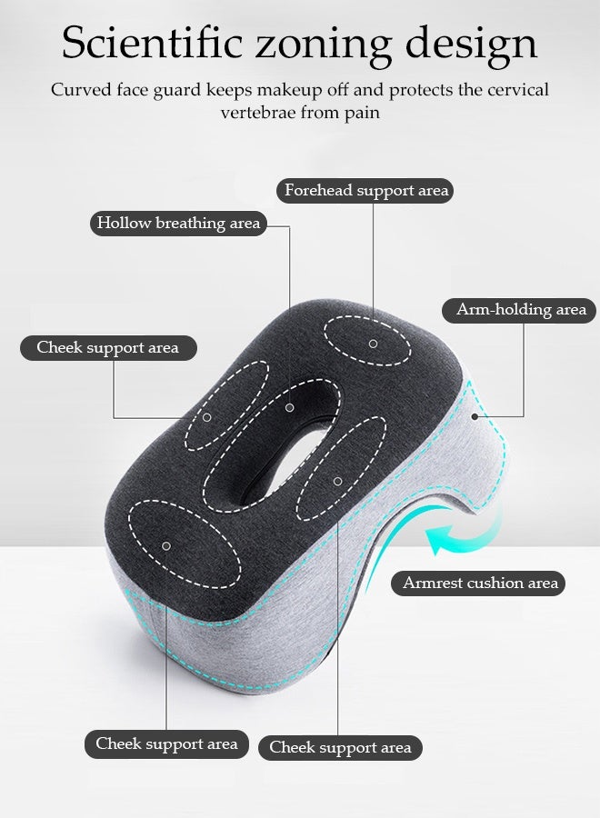 DUNISO Desk Pillow for Napping,Face Down Pillow, Ergonomic Memory Cotton Wedge Pillow for Sleeping，Soft and Comfortable，Suitable for Students and Office Workers - Image 4