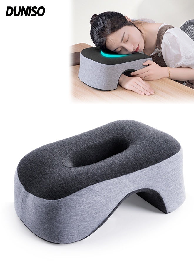 DUNISO Desk Pillow for Napping,Face Down Pillow, Ergonomic Memory Cotton Wedge Pillow for Sleeping，Soft and Comfortable，Suitable for Students and Office Workers - Image 1