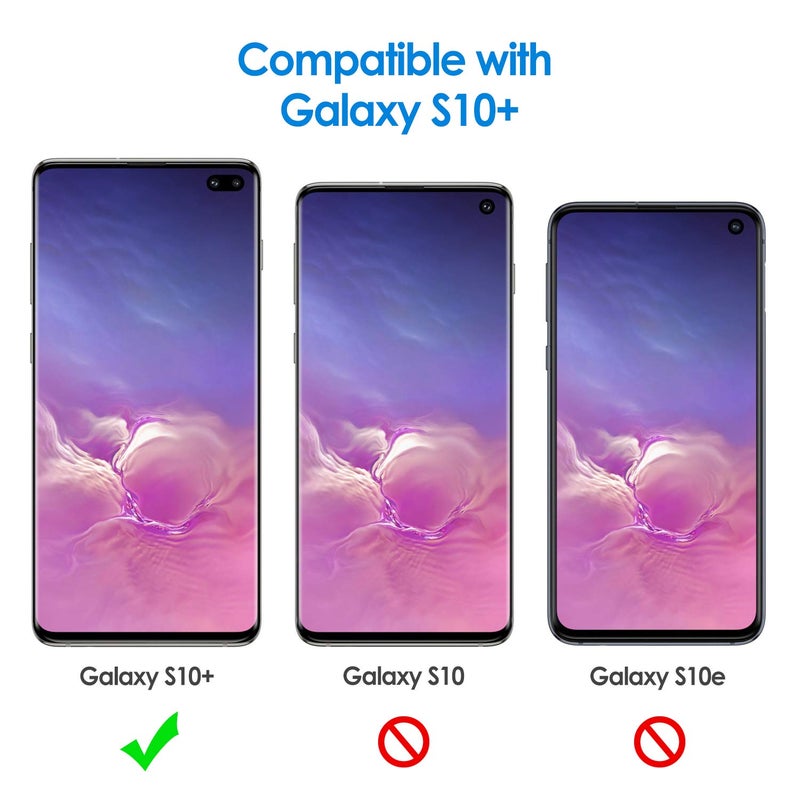 JETech Slim Fit Case for Samsung Galaxy S10 Plus S10+, Thin Phone Cover with Shock-Absorption and Carbon Fiber Design (Black) - Image 2