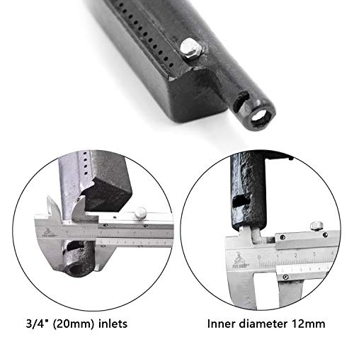 Hongso 13 3/4 Inch Cast Iron Burner Replacement Parts for Charbroil Front Avenue 463242304, Charbroil 463240804, 463240904, 463251505, 463247004, 463261406, Thermos 461230403, Centro, Kirkland Models - Image 3