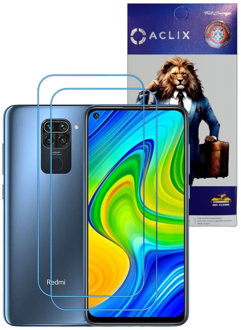 ACLIX 2 Pieces Antistatic ESD Dustproof Premium Quality High Definition Clear Tempered Glass Screen Protector Designed For Xiaomi Redmi Note 9 - Image 1