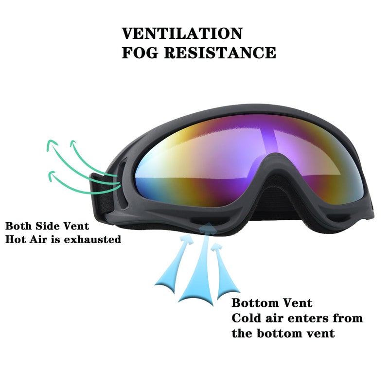CROSSBODY 3 Pack Motorcycle Goggles Dirt Bike ATV Motocross AntiUV 400 Adjustable Riding Offroad Protective Tactical Military Goggles for Men Women Youth Kids Adult X400 Glasses - Image 4