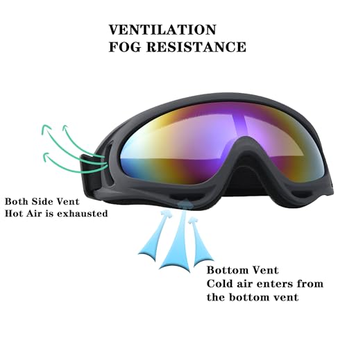 CROSSBODY 3 Pack Motorcycle Goggles Dirt Bike ATV Motocross AntiUV 400 Adjustable Riding Offroad Protective Tactical Military Goggles for Men Women Youth Kids Adult X400 Glasses - Image 3