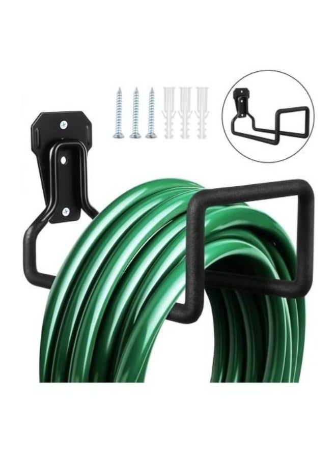 3-hole metal garden hose holder, heavy duty hose hanger wall mount water hose holder for outdoor yard, durable hose hook is perfect for water hose, extension cord, bicycle, stair rack;