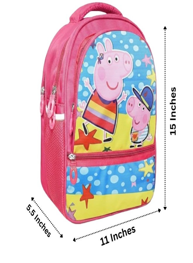 Stylbase Cartoon Printed School Bag for Boys and Girls | Waterproof Backpack Bag for Travelling Sports | Kids Bag Ideal for UKG Nursery 1st Class | School Bags for 5 7 Years 15 Inches - Image 3