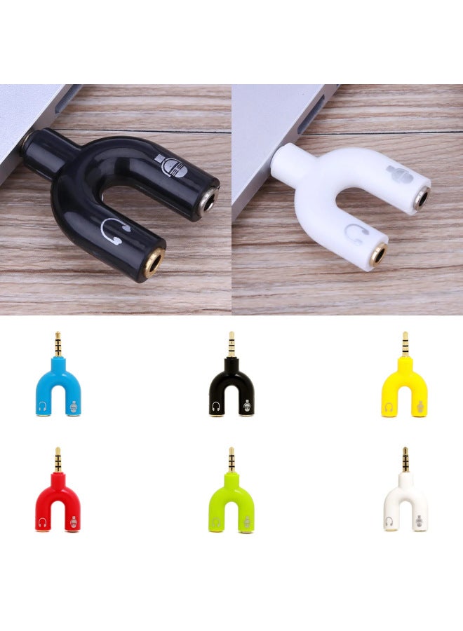 3.5 Audio Female To Audio Adapter U-shaped One-Two Wired Headset Microphone For huawei-Interface Form:Black  - Image 4