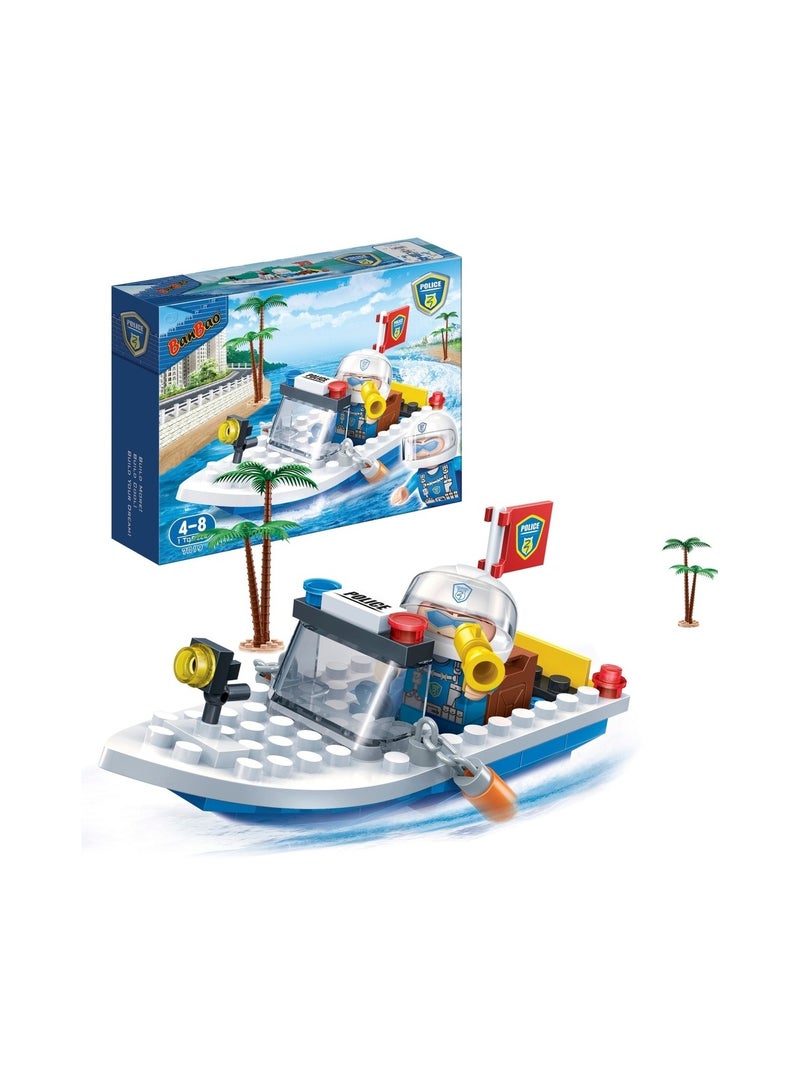 Banbao – Police Water Boat 62 Pieces – 7019 - Image 2