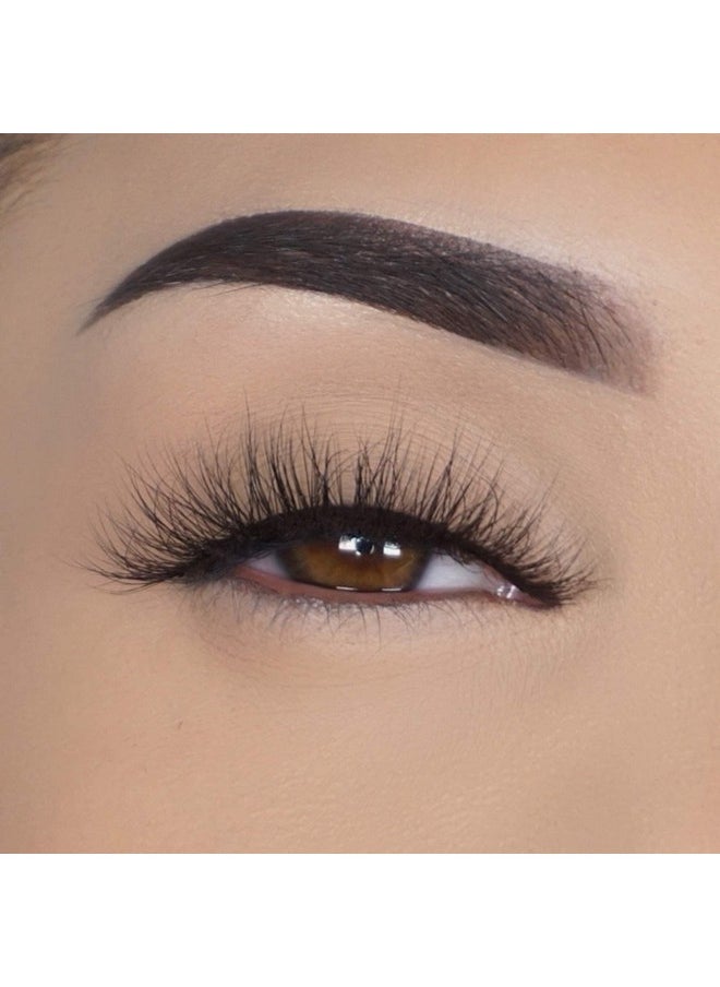 Lilly Lashes - Miami Lite - Natural Looking Lashes Mink | Mink Lashes | False Eyelashes | Fluffy Lashes | Strip Lashes | Round Shaped And Fluttery | Fake Eyelashes 15Mm Length, Reusable Up To 15 Wears - Image 1