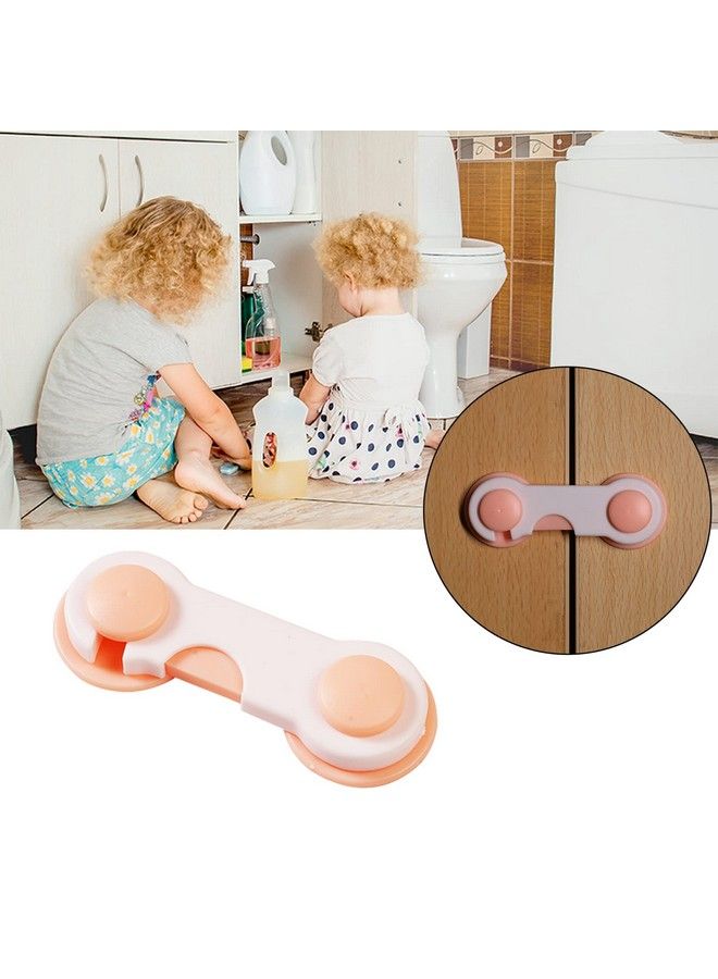Safe-O-Kid Pack Of 2Easy To Use Dotted With Smiley Ends Child Proof Cabinet Lock - Image 3