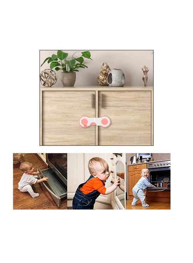 Safe-O-Kid Pack Of 2Easy To Use Dotted With Smiley Ends Child Proof Cabinet Lock - Image 4