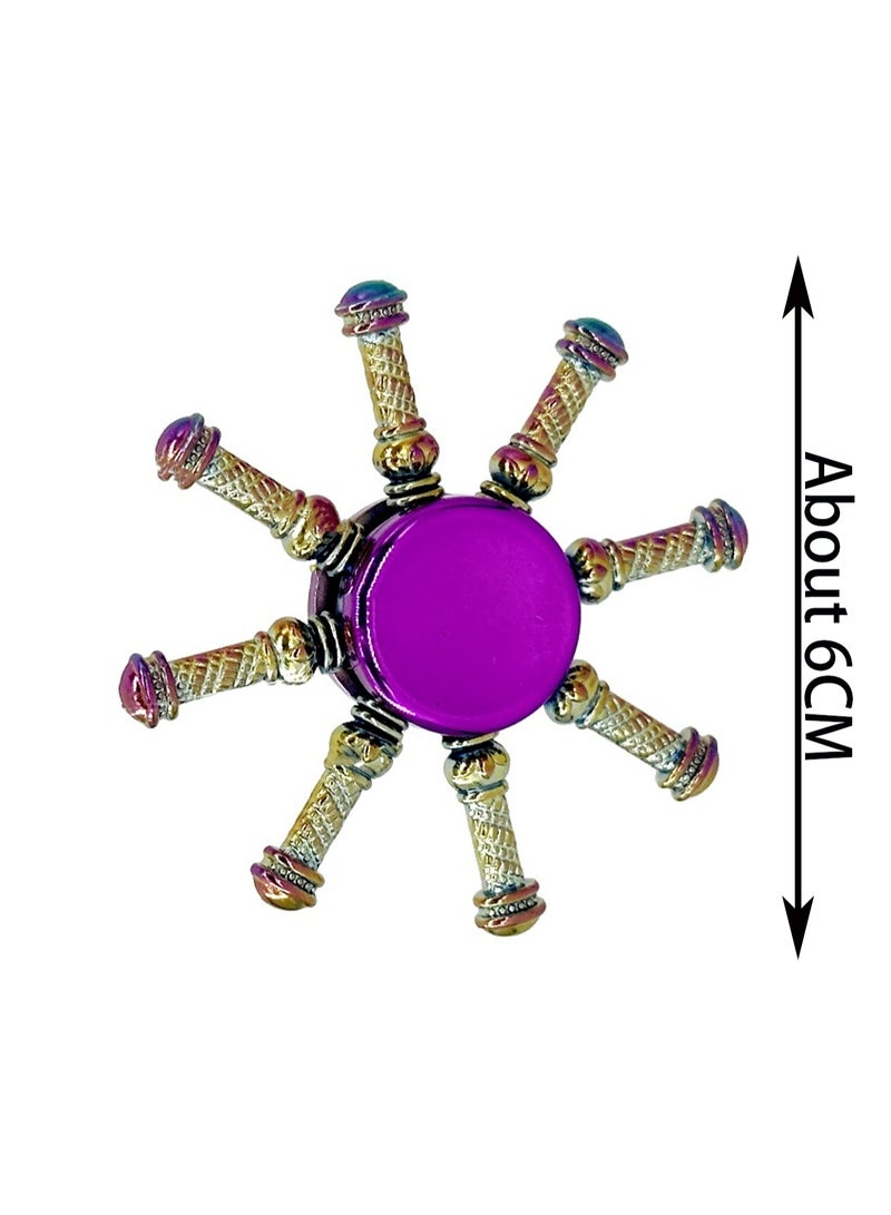 Golden Hoop Colorful Fidget Spinner Can Relieve Stress And Anxiety, Finger Spinner Metal Focus Stainless Steel, Eliminate Boredom For Children And Adults, Birthday Gift - Image 2