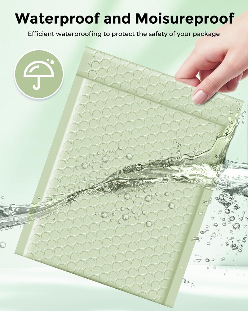 Metronic Bubble Mailers 6x10" 100 Pack Mint Green Self-Seal Padded Envelopes Usable Size 6x9" Waterproof Bubble Envelopes Bulk for Small Business Padded Mailers for Mailing Jewelry #0 - Image 5