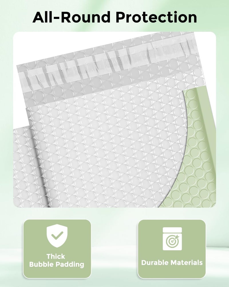 Metronic Bubble Mailers 6x10" 100 Pack Mint Green Self-Seal Padded Envelopes Usable Size 6x9" Waterproof Bubble Envelopes Bulk for Small Business Padded Mailers for Mailing Jewelry #0 - Image 4