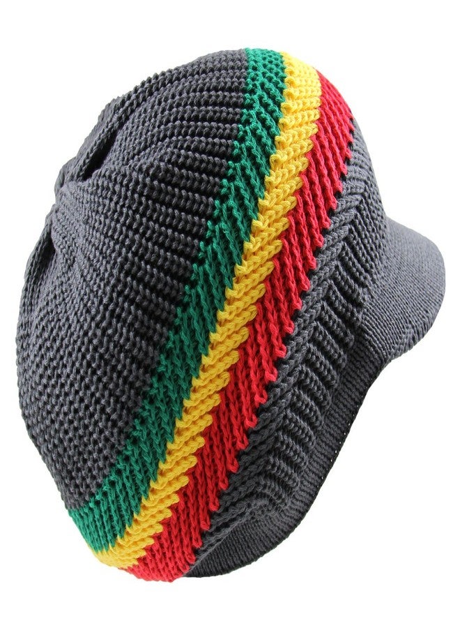 أر دبليو قبعة راستا كلاسيكية محبوكة من القطن من RW (رمادي/راستا) - Image 1