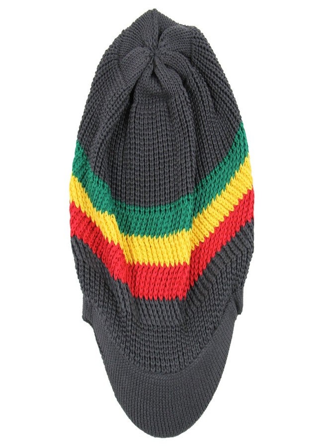 أر دبليو قبعة راستا كلاسيكية محبوكة من القطن من RW (رمادي/راستا) - Image 2