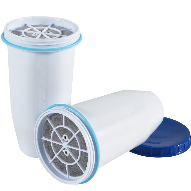 zeroliquid Zeroliquid ZR001 Replacement Water Filter Replacement Water Filters for Pitchers and Dispensers Most Advanced 6Stage 0 TDS System 2 Pack 