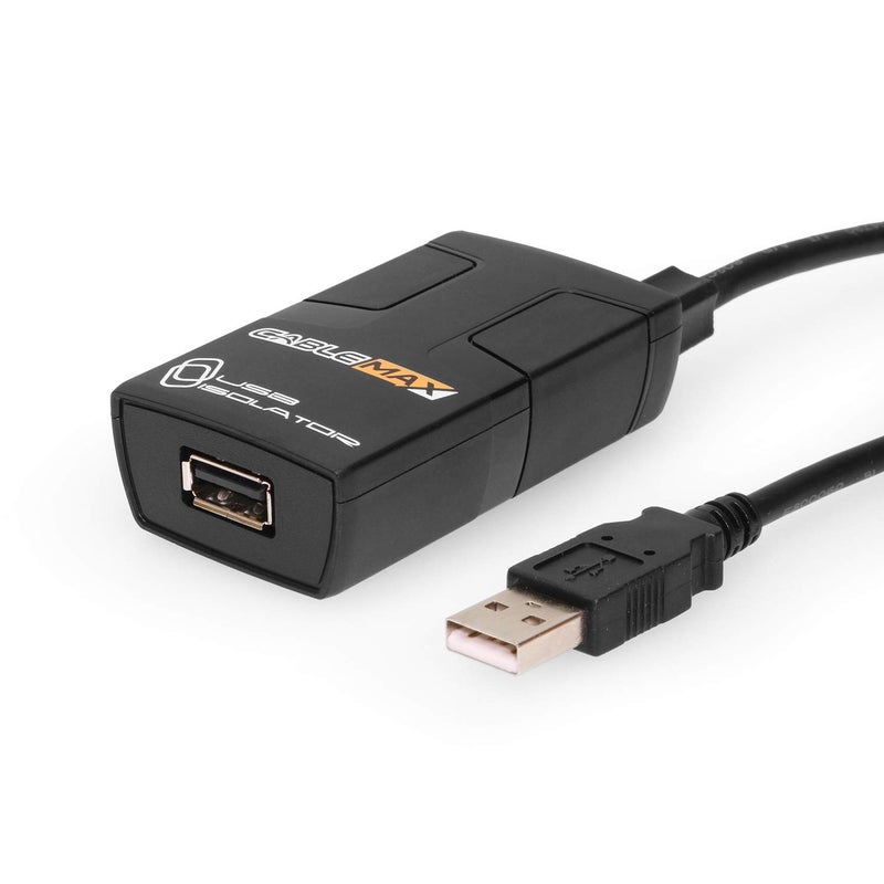 Cablemax USB 2.0 Isolator - Hi-Speed 480Mbps, Surge Protection, No Drivers Needed - Plug & Protect Your Investment - Image 1