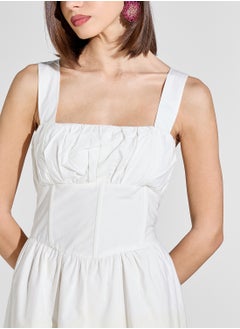 Hope & Ivy Scenic Print Midi Corset Dress  - Image 3