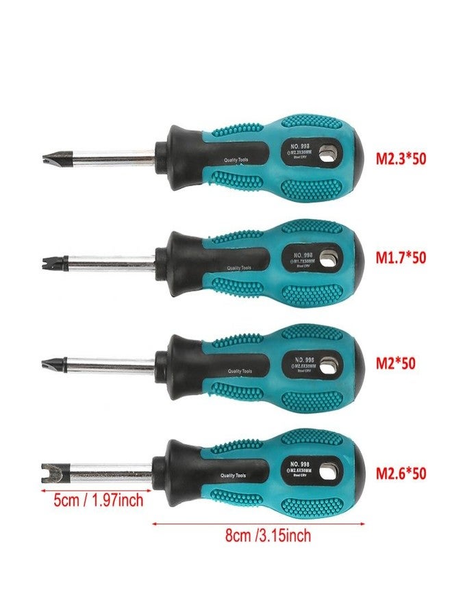 Naroote Magnetic Screw Set, 4pcs U Fork Type Screwdriver Magnetic Screw Driver CRV Multifunctional Hand Tool Screwdriver Set - Image 4