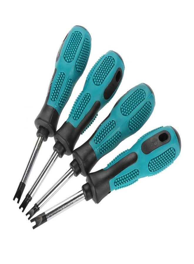 Naroote Magnetic Screw Set, 4pcs U Fork Type Screwdriver Magnetic Screw Driver CRV Multifunctional Hand Tool Screwdriver Set - Image 1