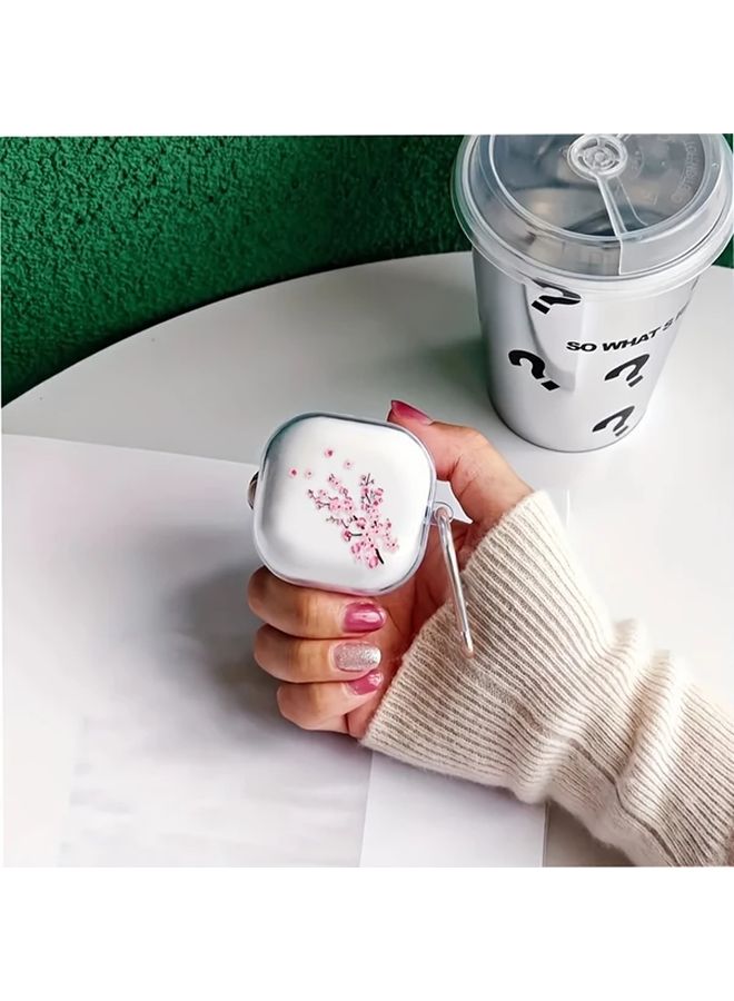 Cute Transparent Cherry Blossom Protective Case For Galaxy Buds FE And Buds2 Pro Soft Shell - Image 5