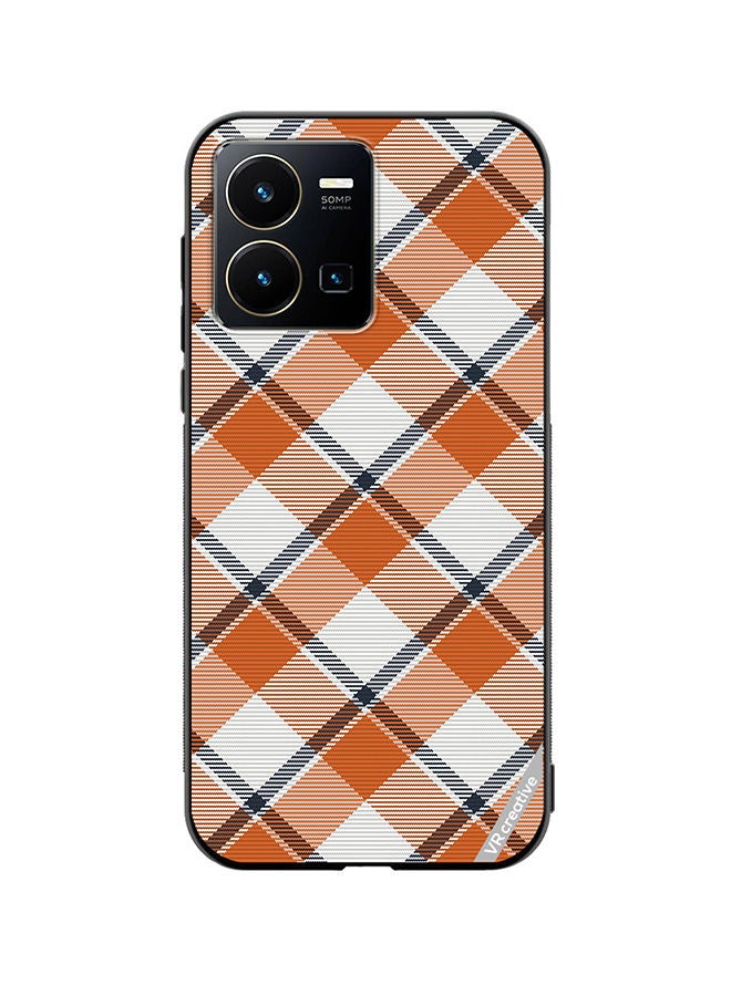 Protective Case Cover For Vivo Y35 Check Texture Design Multicolour