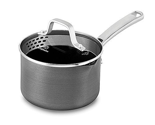 Calphalon Classic Nonstick Sauce Pan with Cover, 1.5 quart, Grey - Image 1