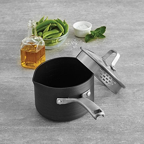 Calphalon Classic Nonstick Sauce Pan with Cover, 1.5 quart, Grey - Image 3