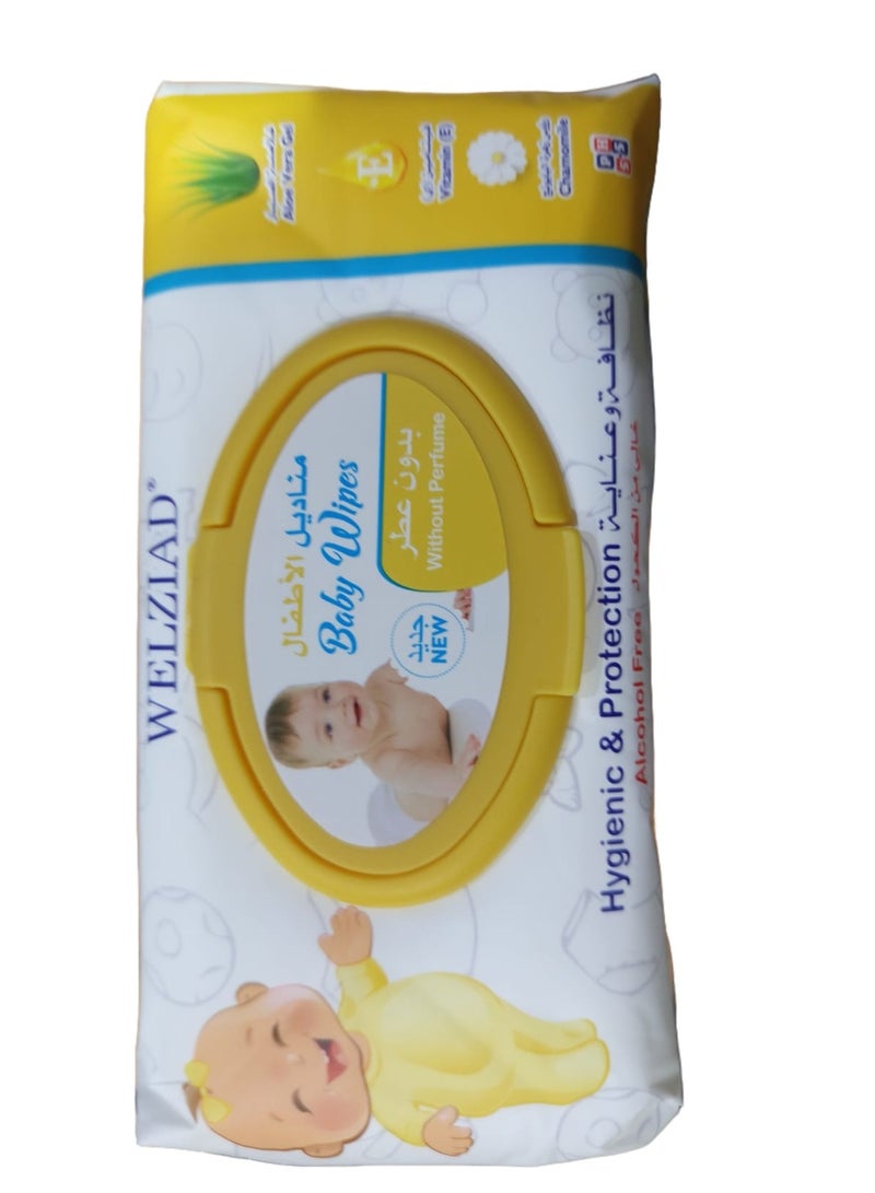 WELZIAD 2 Piececs of Baby Wipes Unscented 2* 80  Wipes - Image 2