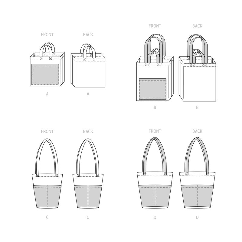 Simplicity SS9517OS Reusable Tote Bag Sewing Pattern Kit, Code S9517, One Size - Image 2