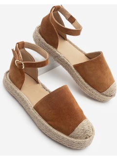 MARJIN Women's Leather Ankle-Strap Jute Espadrille Sandals Zoder  - Image 1
