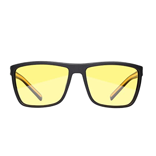 ZENOTTIC Night Vision Glasses for Men Lightweight TR90 Frame UV400 Protection Yellow Lens Night Driving Glasses - Image 2