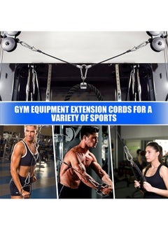 RATSAW 2 Pcs 10" Gym Extension Cable with 2 Pcs Carabiner Heavy Duty Fitness Extension Rope Attachments for Total Gym Lat Tricep Pull Down  - Image 3