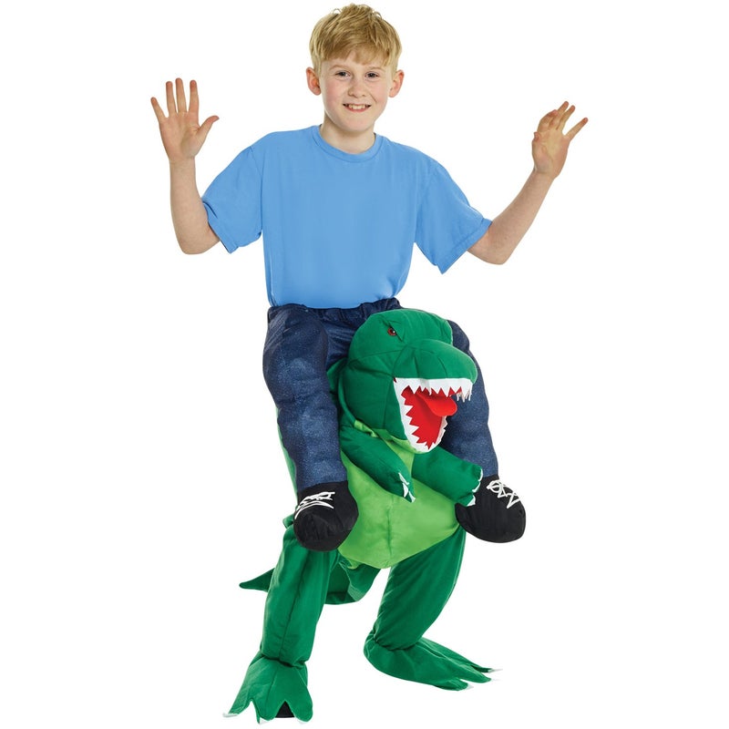 Morph Kids Piggyback Dinosaur Ride On TRex Childs Costume Illusion Fancy Dress Up