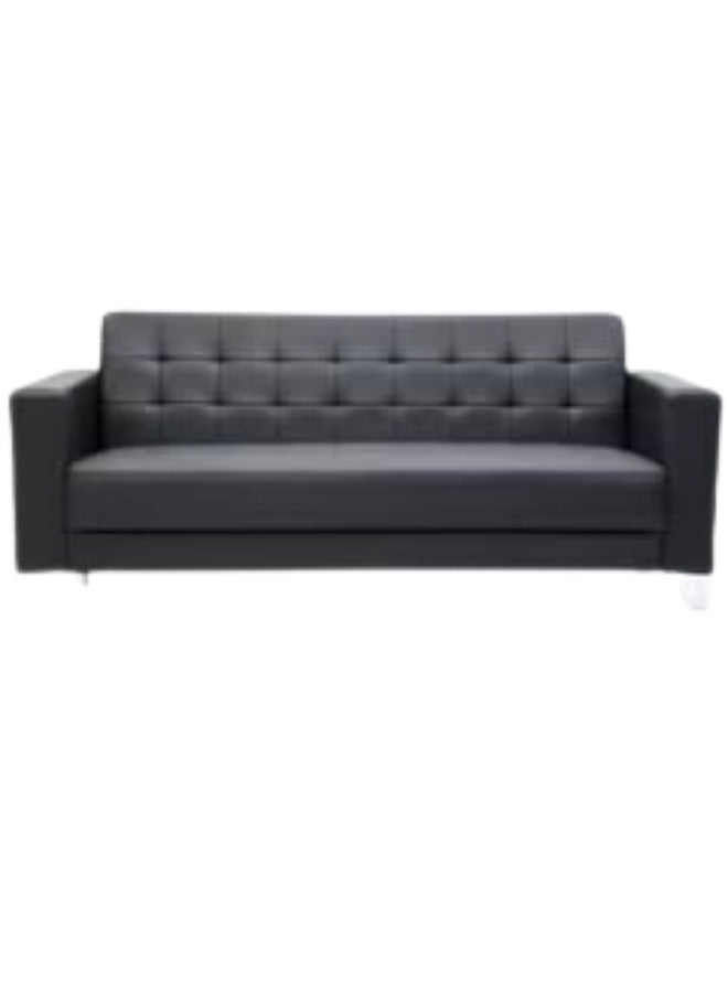 ALWASIT HOME New High Quality Office Sofa Leisure Design Office Waiting Sofa Lounge Area Sofa 5-Seater Modern Reception Sofa 3+1+1 Black - Image 2