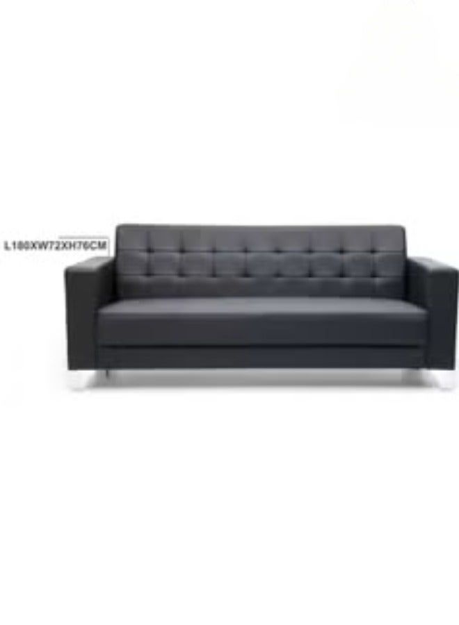ALWASIT HOME New High Quality Office Sofa Leisure Design Office Waiting Sofa Lounge Area Sofa 5-Seater Modern Reception Sofa 3+1+1 Black - Image 3