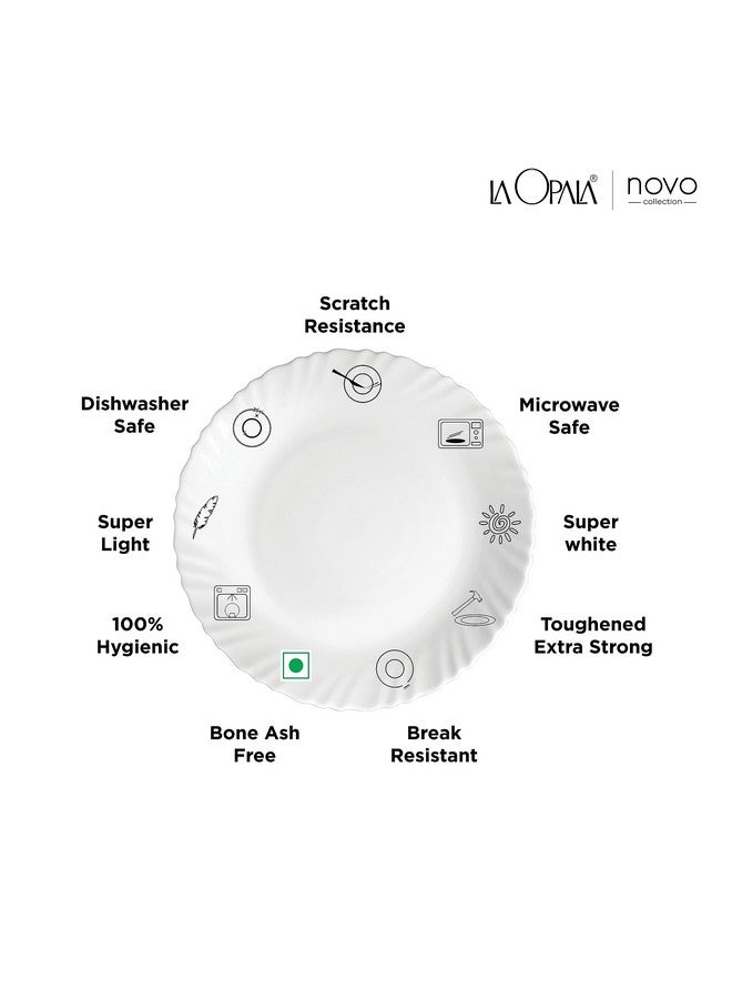 La Opala, Novo Collection Opal Glass Crockery | Coffee Mug Grace Medium, Set of 6 | English Lavender, 250 ml | for Tea & Coffee | Microwave Safe | 100% Vegetarian | Extra Strong | Super Light & White - Image 3