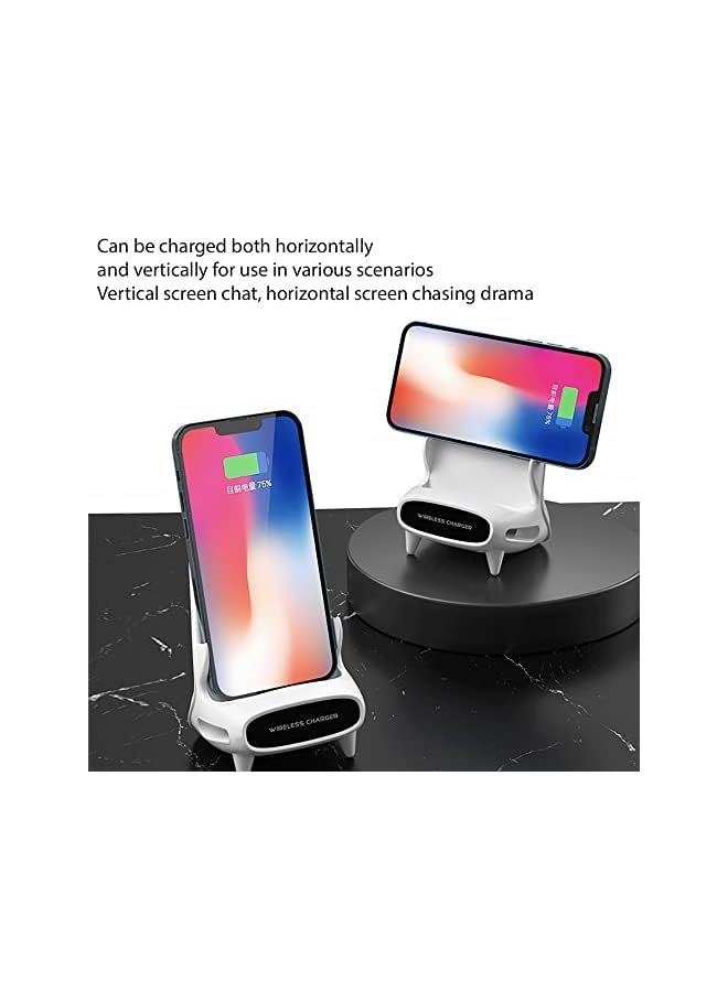 Inder Charger-15W Fast Charging Mobile Phone Stand Holder Desktop For Smartphone Tablet Mini Chair Design - Image 5