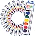 VEESA 8 Colors Watercolor Paint Set for Kids 24 Pack Washable Watercolor with Wood Brushes NonToxic Water Color Paint Valentines Day Gifts for Kid Prizes Exchange - Image 3