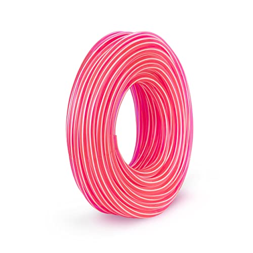 Garbnoire 20 Meter 0.5 Inch PVC Pink Striped Water Pipe|Lightweight,Durable&Flexible|Hose with Accessories Like Hose Connector&Clamps|Watering Garden,Cleaning,Outdoor-Indoor Use(20 Mtr(65.6 Feet) - Image 1