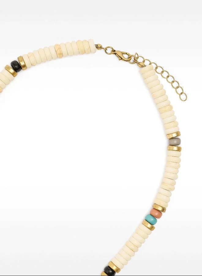 PARFOIS Short Necklace With Stones With Heart Pendant