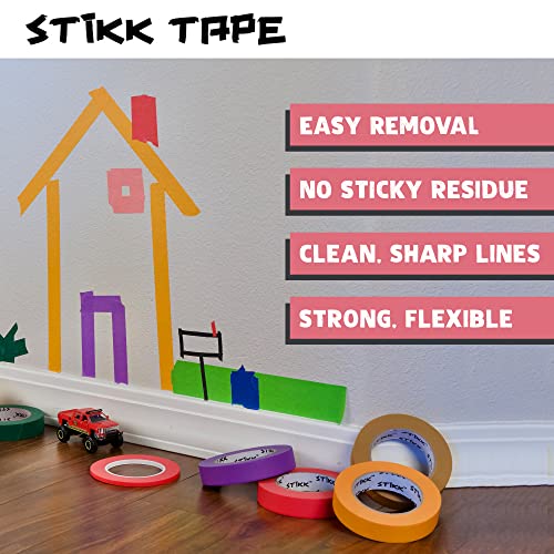 STIKK Painters Tape - 3pk Pink Painter Tape - 1 inch x 60 Yards - Paint Tape for Painting, Edges, Trim, Ceilings - Masking Tape for DIY Paint Projects - Residue-Free Painting Tape - Image 5